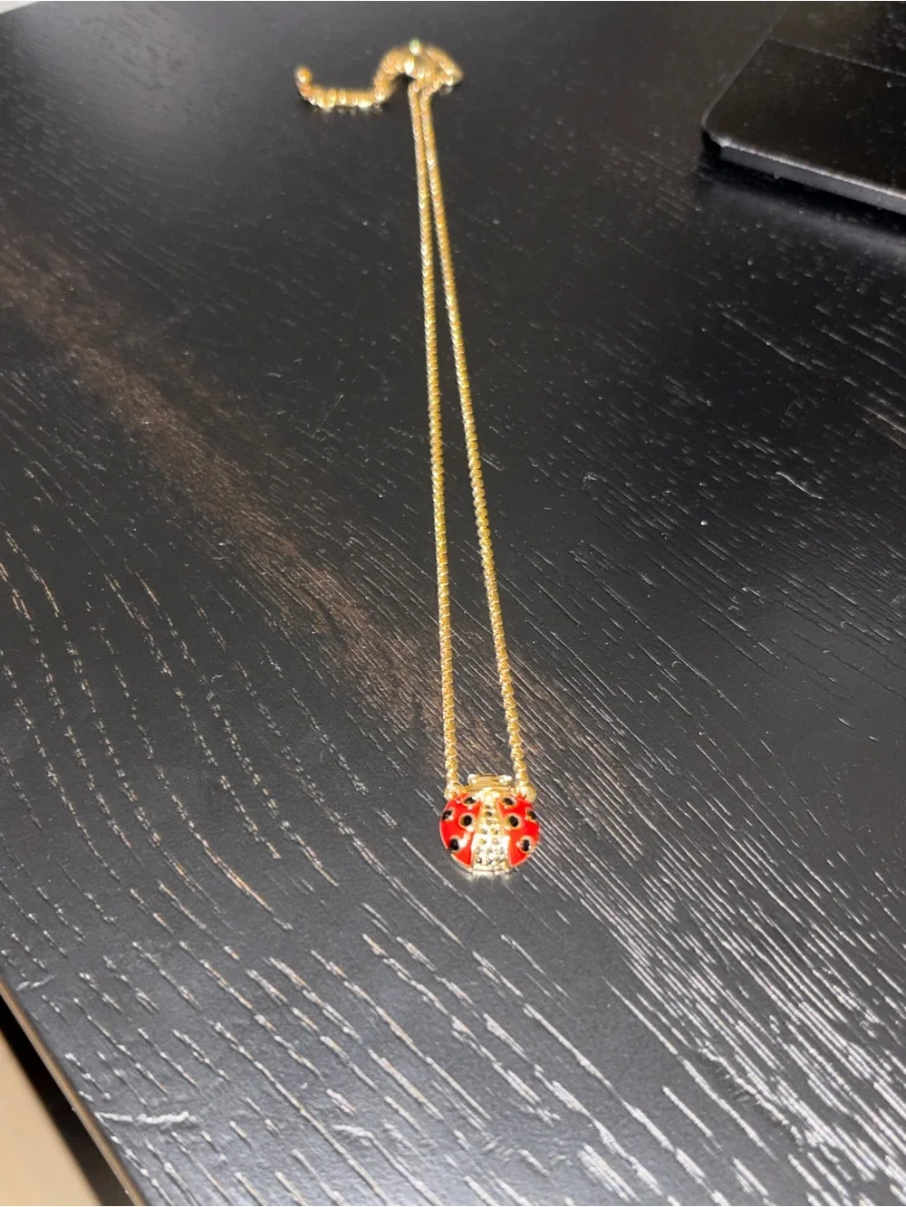 Kate Spade New York Ladybug Pendant Necklace Gold Friendly Insects Adjustable